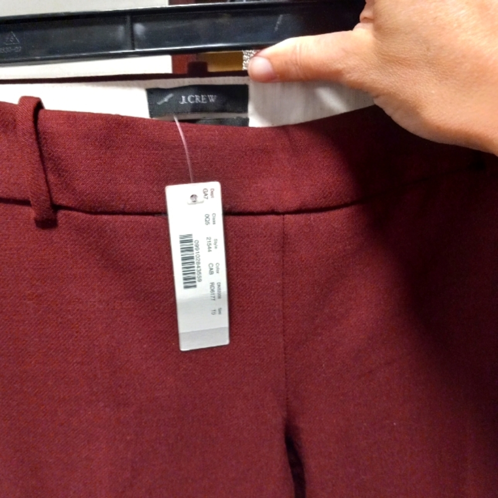 J CREW BURGUNDY PANTS